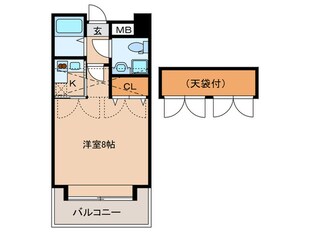 ｴｽﾃｰﾄﾓｱ平尾ﾊﾟｰｼﾞｭの物件間取画像